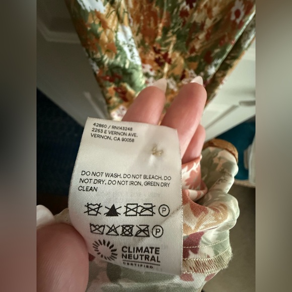 Reformation Poppies Silk Dress Sojourn Size 6 - Picture 12 of 13